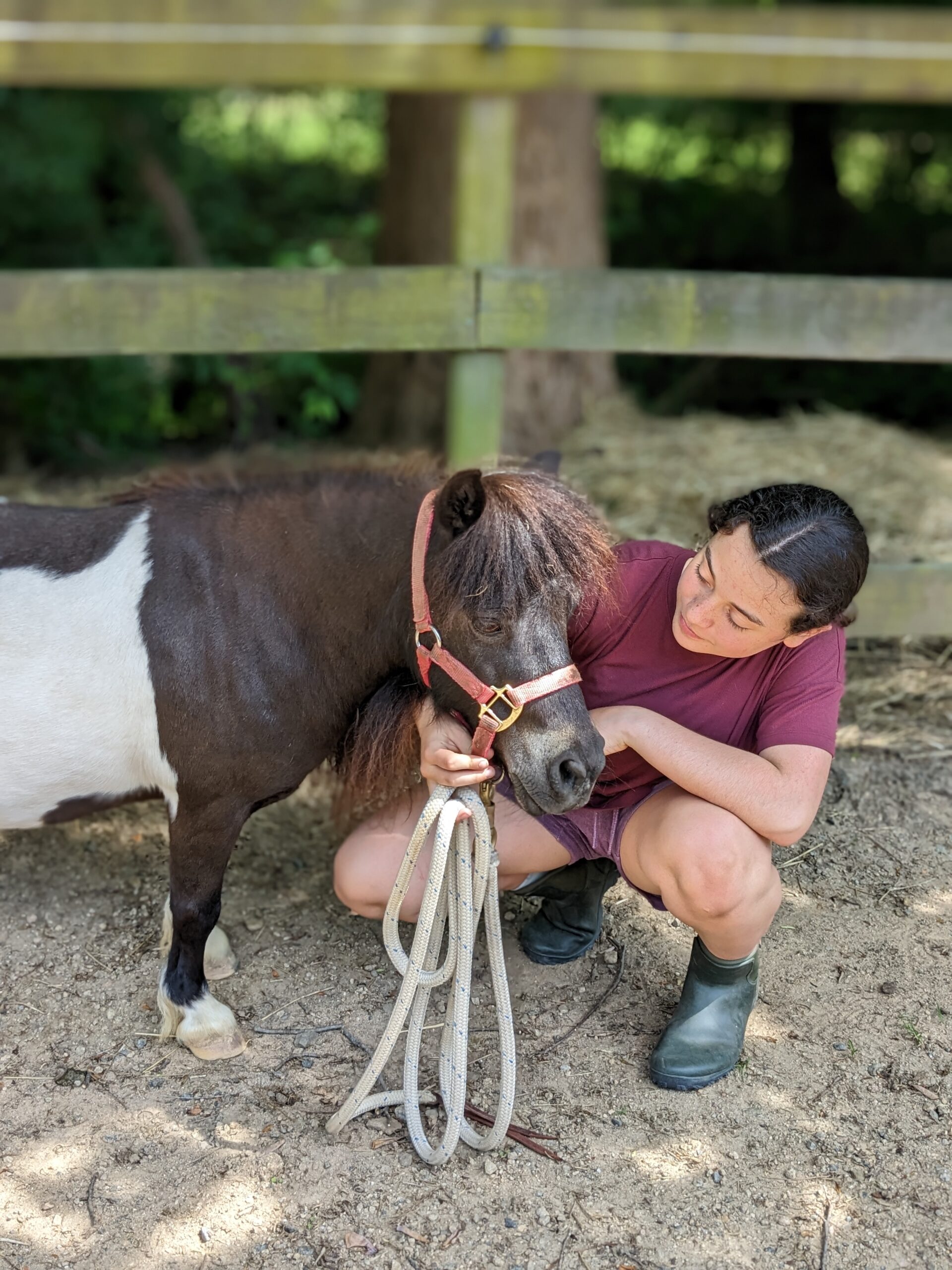 Ruby and Growing Strides client getting to know each other.